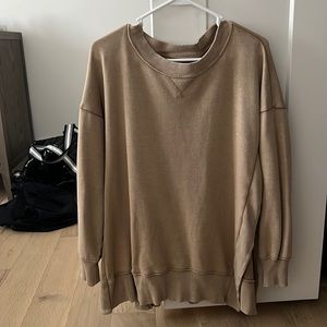 Aerie tan crewneck sweater